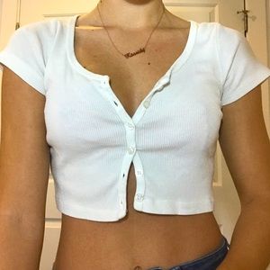Button up cropped top